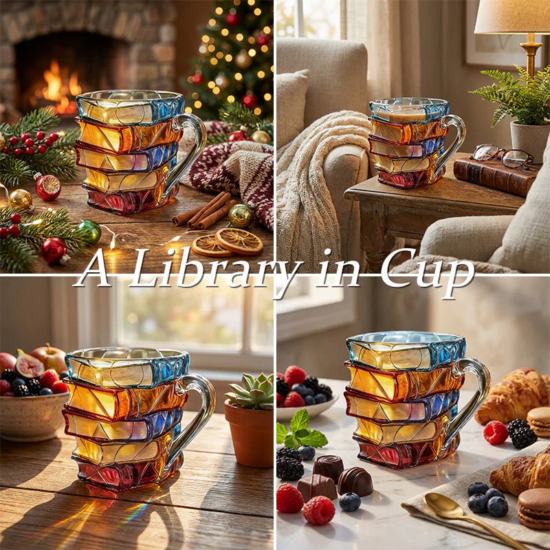 🎄🎁【Christmas Gift 】A Library in Cup📚 3D Painting Book Mug