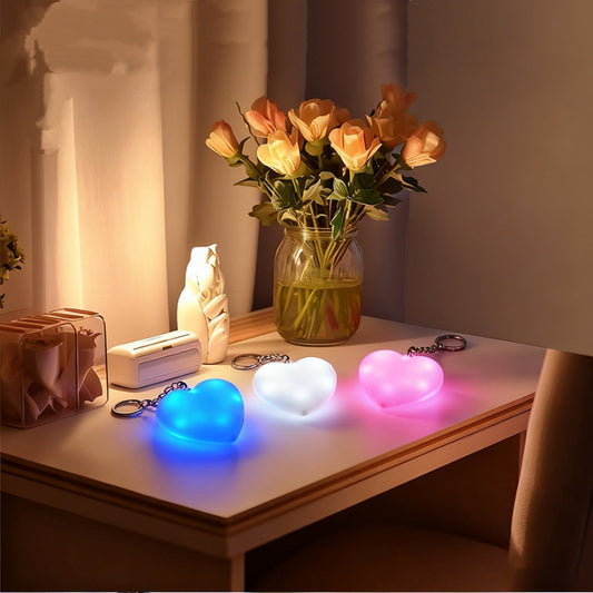 Love Wallet Tote Bag Touch Sensing Light Leather Handbag with Chain Strap for Women Heart-Shaped Illumination Functional & Stylish Accessory