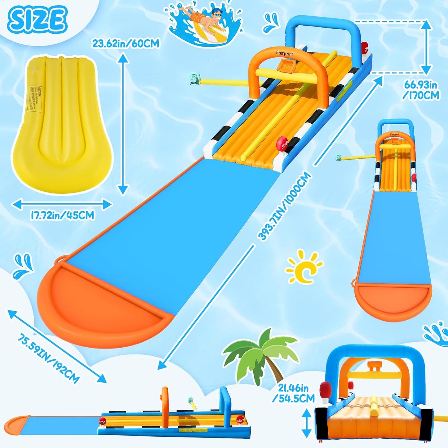 💦Backyard Inflatable Water Slide for Kids Play