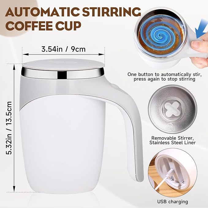 Automatic Magnetic Stirring Coffee Mug