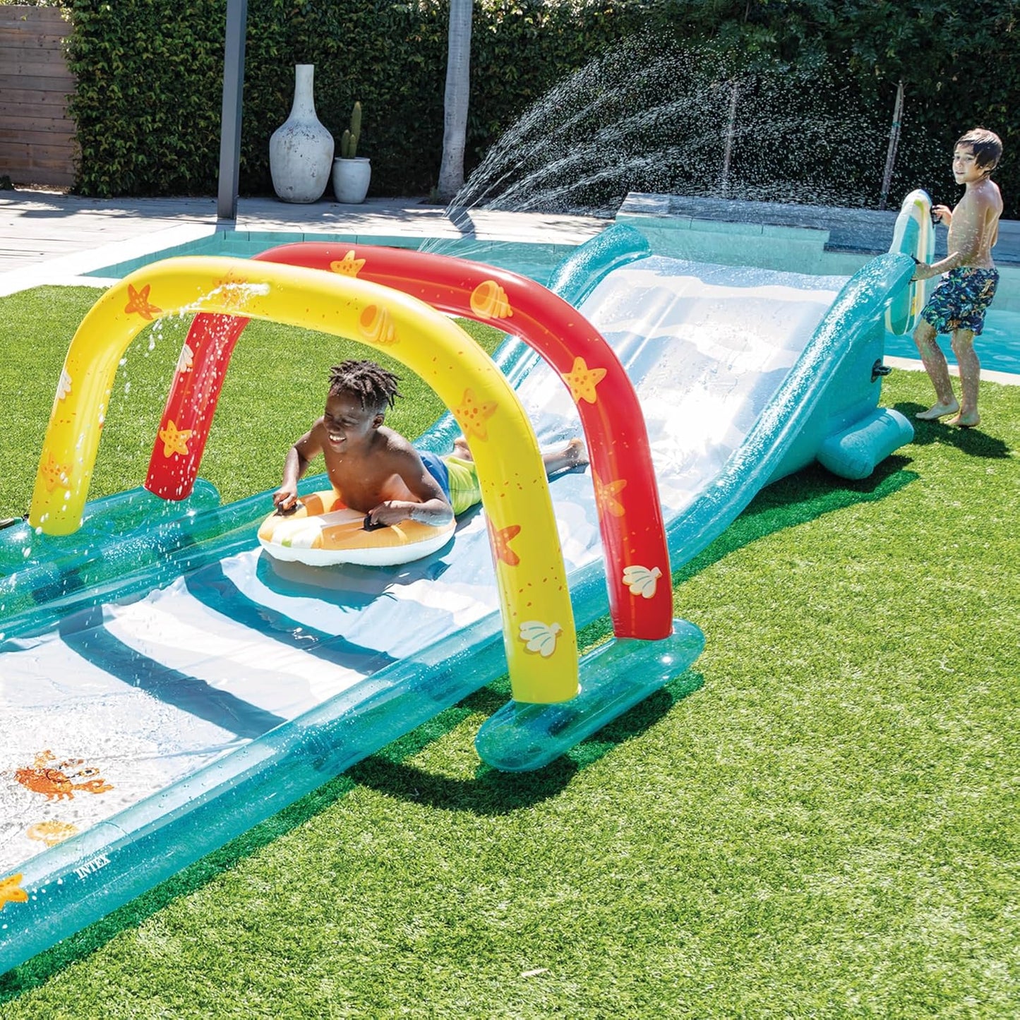 💦Backyard Inflatable Water Slide for Kids Play