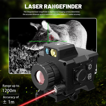 ✅DTS642 Clip-on Thermal Imager, 640X512 Resolution, 4 Pseudo-Color Modes, WiFi Connected, Shockproof Tactical Monocular Reticle for Hunting 🎯