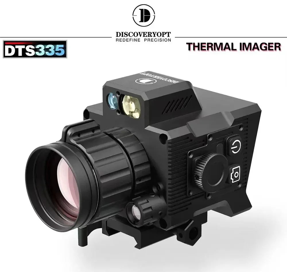 ✅DTS642 Clip-on Thermal Imager, 640X512 Resolution, 4 Pseudo-Color Modes, WiFi Connected, Shockproof Tactical Monocular Reticle for Hunting 🎯