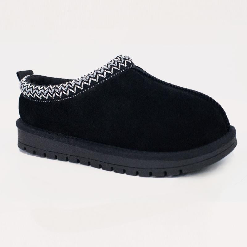 Women's Braided Leather Outdoor Suede Slippers Mini Platform Boots with Fluffy Fur Lining Short Ankle Boots for Autumn Winter Warm Walking Shoes