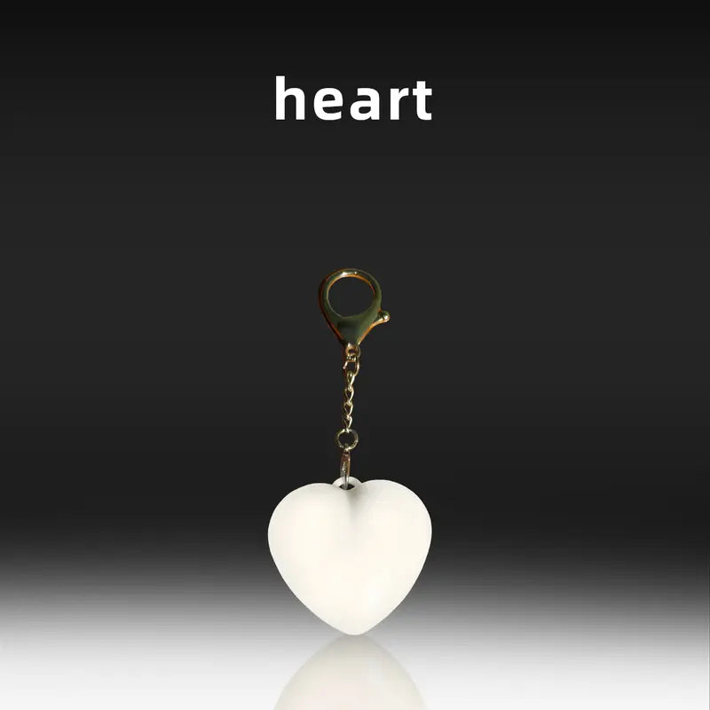 Love Wallet Tote Bag Touch Sensing Light Leather Handbag with Chain Strap for Women Heart-Shaped Illumination Functional & Stylish Accessory