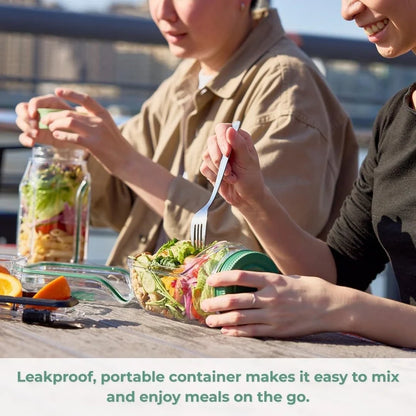 Salad Pod Mason Jar Side Open